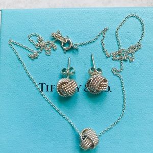 Tiffany & co twist knot earrings and necklace